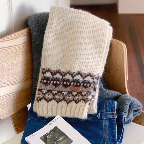 Fair Isle Pattern Scarf | DEHOME