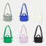Collection of FlexKnot bags in black,klein blue, green, white,Dusty Green, and lilac, illustrating the versatile color palette.