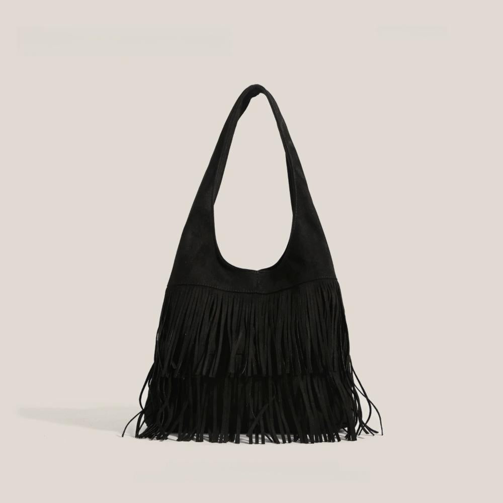 Fringe Suede Hobo Bag | DEHOME