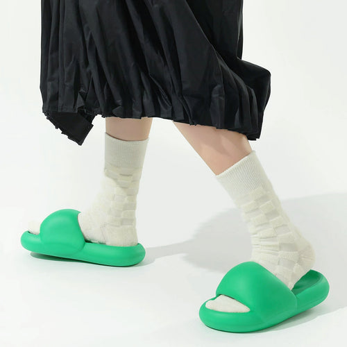 Sock Check Fu Fuzzy Check Textured Socks | DEHOME