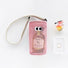 Flat lay of Googly Eyes Hollow Water Bottle Bag in pink, great for everyday carry and travel.