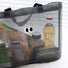 Flat lay of Googly Eyes Mesh Tote Bag in black, great for everyday carry and travel.