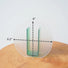 Detailed Dimensions of Green Frosted Vase.
