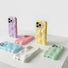 Aesthetic 3D textured melting effect phone covers displayed in a variety of trendy shades.