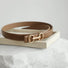 Front view of brown Linked Loop Belt, stylish design for daily wear.