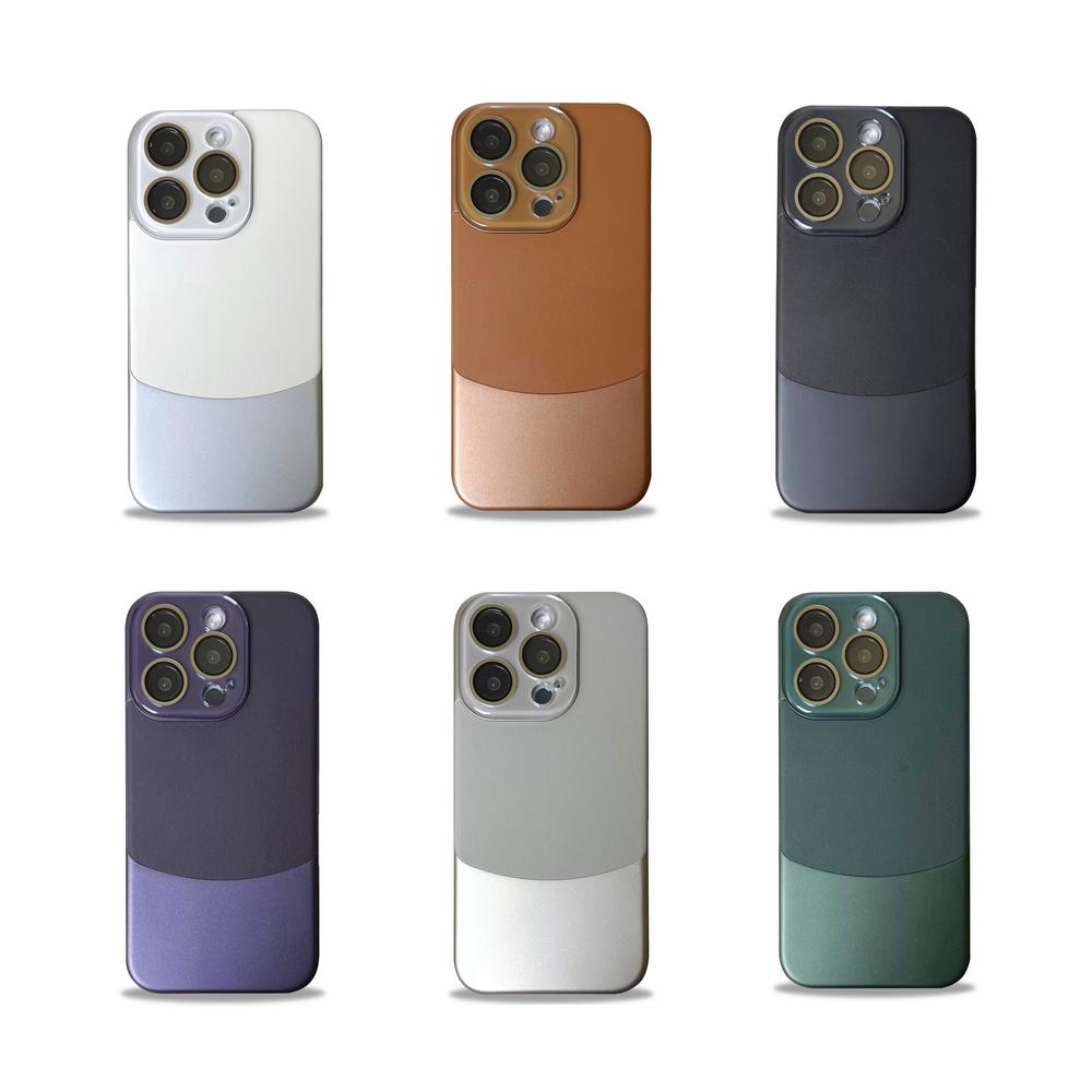 Metal Leather Splicing Phone Case | DEHOME