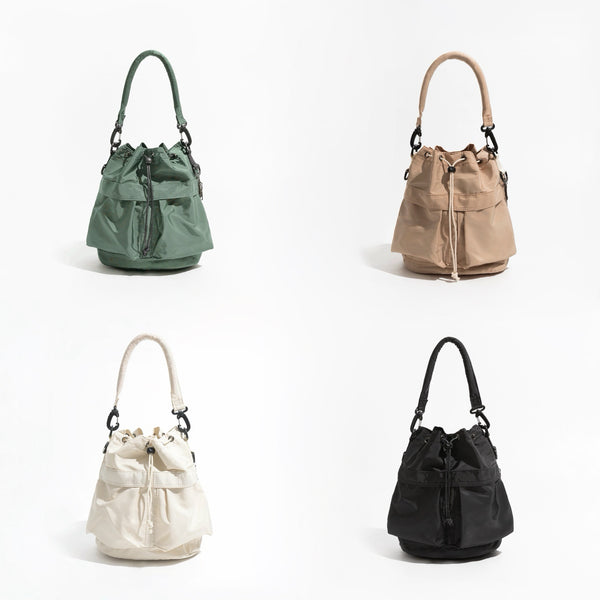 Khaki Casual Women\'s Foldable Bucket Drawstring Backpack Outdoor Amazon.com: OLizee® 2 in 1 Bucket Hat and Portable Bag  main image 3