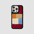 Black silicone case with colorful textured pixel patches in red, green, and blue.