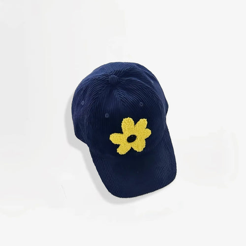 Plush Flower Corduroy Cap | DEHOME
