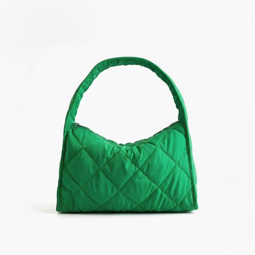 Puffy Argyle Quilted Hobo Bag | DEHOME