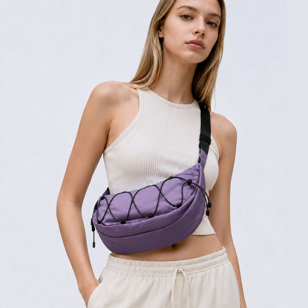 Airy Nylon Crescent Sling Bag | DEHOME