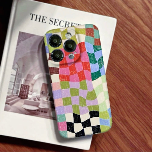 Distressed Colorful Plaid Phone Case Distressed Colorful Plaid Phone Case