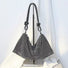 Flat lay of Rhinestone Hobo Bag in black, great for everyday carry and travel.
