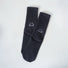 Angled view of Smile Slouch Socks in gray, great for daily wear and lounging.