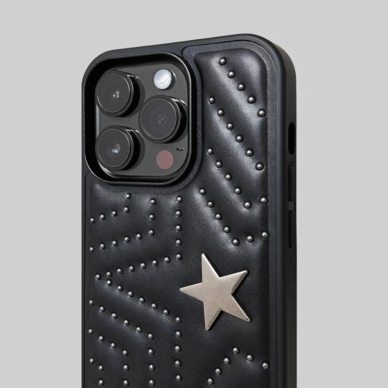 Star Studded Leather Phone Case Star Studded Leather Phone Case