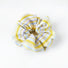 Close-up of Stripe Dream Scrunchie in yellow, easy for workdays and special occasions.