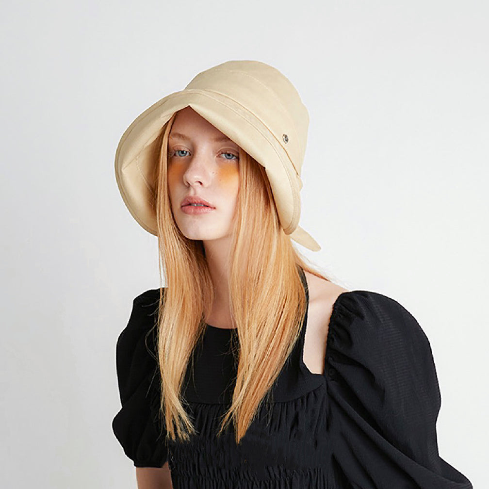 Sun Shield Ribbon Bucket Hat | DEHOME