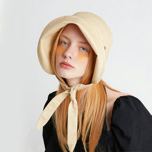 Sun Shield Ribbon Bucket Hat | DEHOME