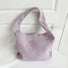 Close-up of Woolish Cozy Tote Bag with a textured finish in light purple.