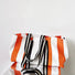 Designer Stripe Canvas Large Tote Bag