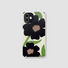 Schwarze Blumen-Telefonkasten