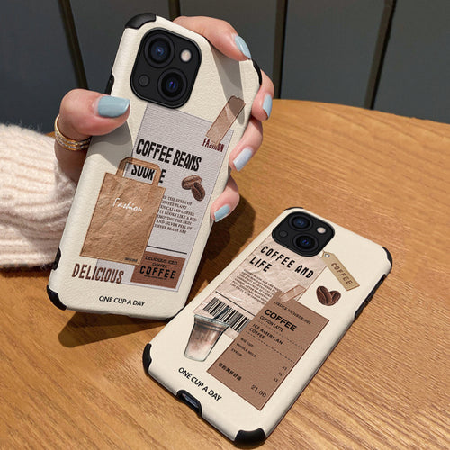 Cas de téléphone d'amateur de café