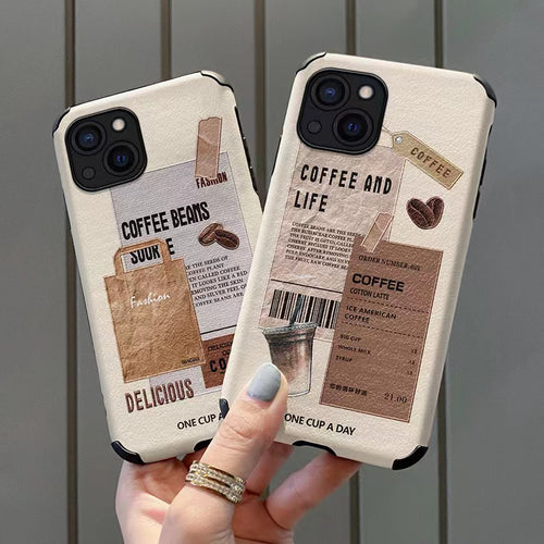 Cas de téléphone d'amateur de café