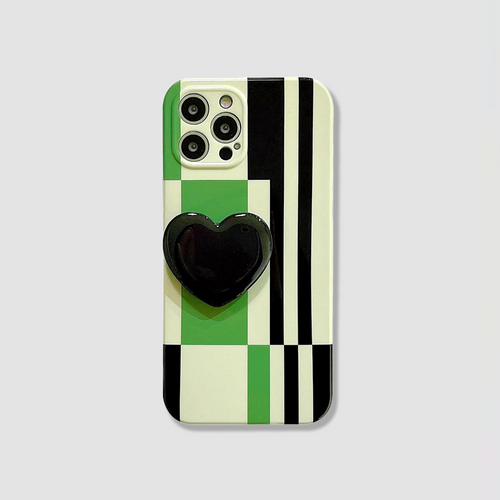 Geometry Green Phone Case With Kickstand