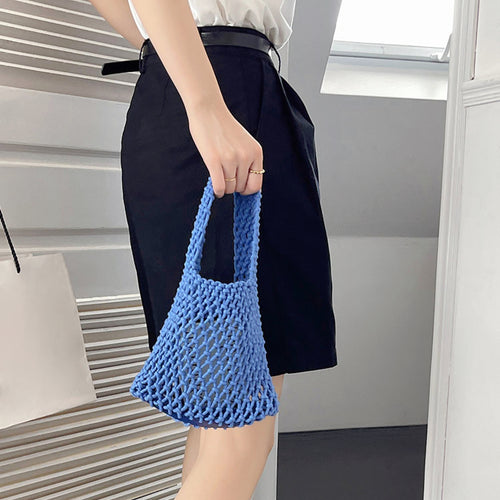Small Multi-Colored Crochet Handbag