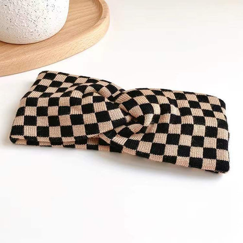 Checkerboard Twist Stirnband