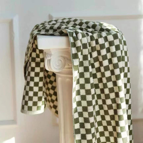 checkerboard towel checkered face towel bath towel