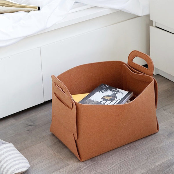 Large Foldable Felt Storage Basket