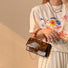 Retro Box Handbag With Beaded And Chain Strap