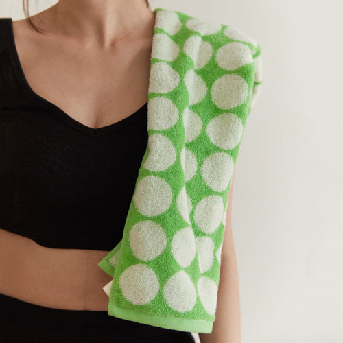 Green Face Towel / Bath Towel