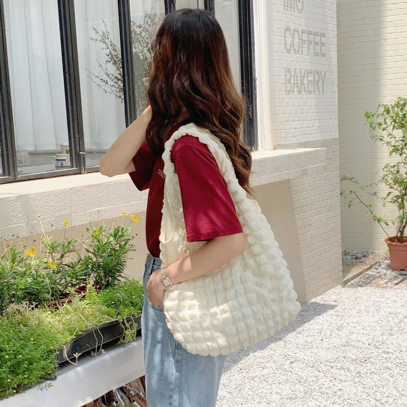 韓国大人気[rosa.K] NUVOLA TOTE BAG (2 COLOR) 💛Just Arrived💛 ROSA.K Tote Bags👜 ORDER NOW👉 bit.ly