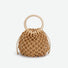 Crochet Mini Handbag With Wooden Ring
