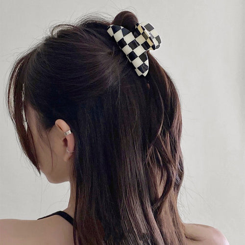 checkerboard hair claw