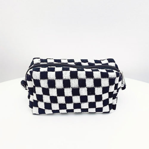Checkerboard Makeup Bag