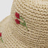 cappello di paglia ripiegabile color ciliegia