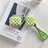checkered AirPods case cover in Green