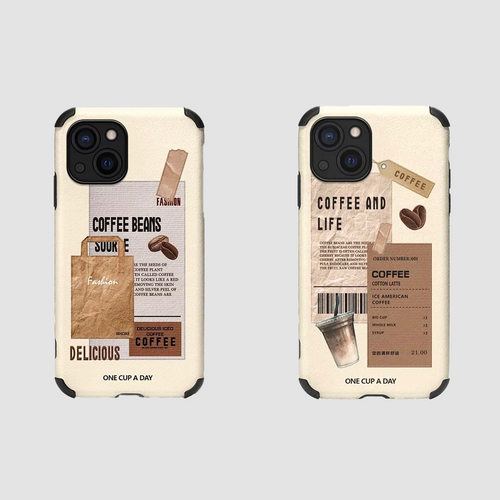 Cas de téléphone d'amateur de café