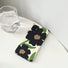Coque de téléphone fleur noire