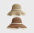 cappello di paglia ripiegabile in madreperla