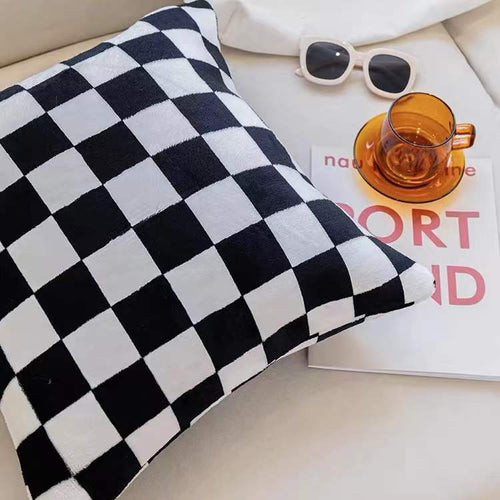 checkerboard pillow cover