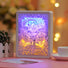 Angled view of Carved Paper Lamp product in purple product, easy for parties and everyday use.