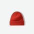 Front view of red multi-color beanie. Vibrant festive tones in a soft-touch, high-quality knit finish.