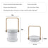 White and wood Creative Lantern Lamp, shown stretched as a 9 tall lantern and retracted as a 1.58 searchlight.