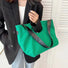 Borsa tote in tela di design con cinturino e fondo in PU