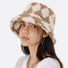 Sherpa Diamond Checkered Bucket Hat