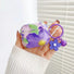 Oil Painting Flower AirPods Case Cover in Purple